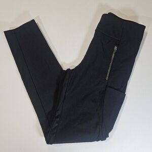 Athleta Jogging Pants Womems Size 2 Black Zip Pocket Phone Pocket Workout Bottom
